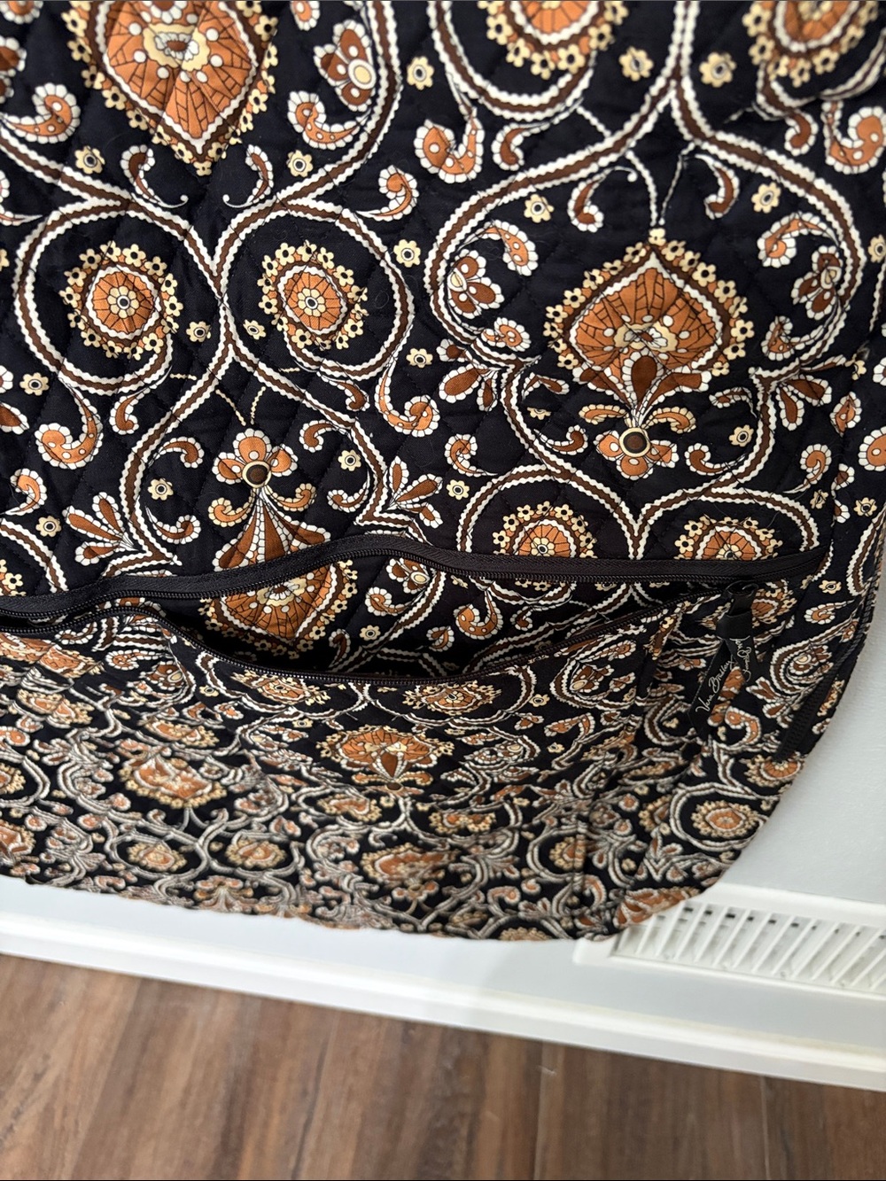 Vera Bradley Patterned Garment Bag in Black and Tan - Picture 5 of 6